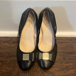 Cole Haan flats - bows and gold accents